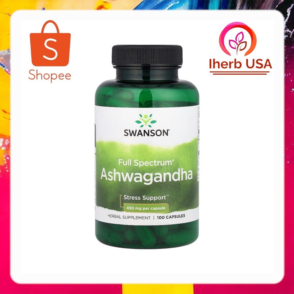 Swanson, Full Spectrum® Ashwagandha, 900 mg, 100 Capsules (450 mg per Capsule)