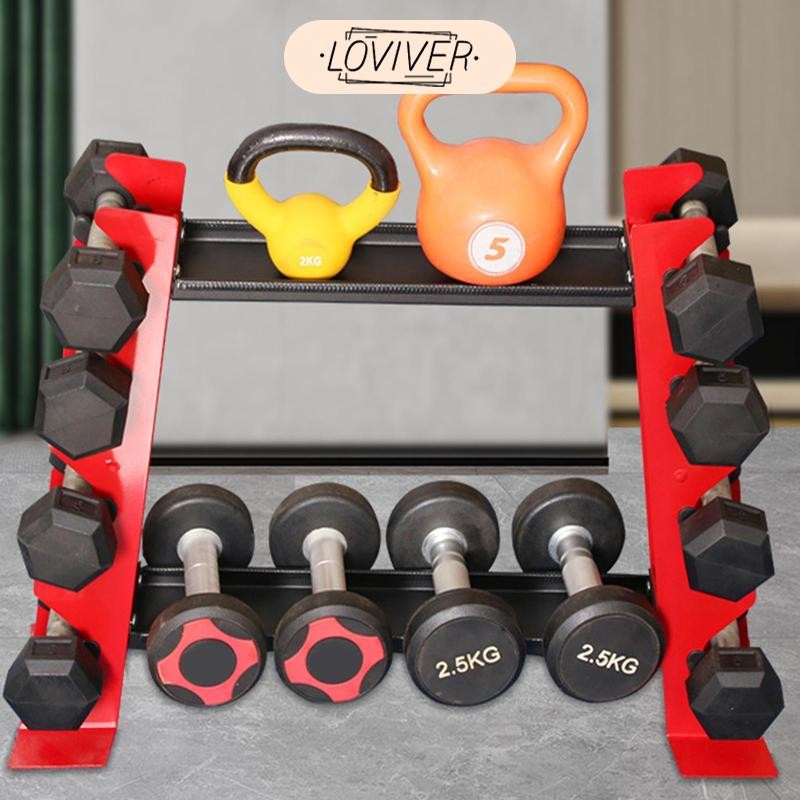 ชั้นวางดัมเบล Dumbbell Storage Bracket ประหยัดพื้นที่ Dumbbell Storage Rack Stand สําหรับ Strengh Tr