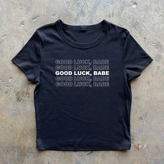 (จัดส่งตลอด 24 ชั่วโมง）Angle Official แขนสั้นเสื้อยืดผู้หญิงอเมริกันวินเทจตัวอักษรเฉพาะด้านบนที่ไม่ซ้ำกัน