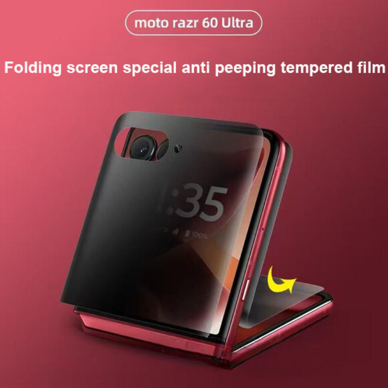Anti-Peeping ความเป็นส่วนตัวกระจกนิรภัยสําหรับ Motorola Razr 60 Ultra Motorola Razr 50 Ultra 5G 9H A