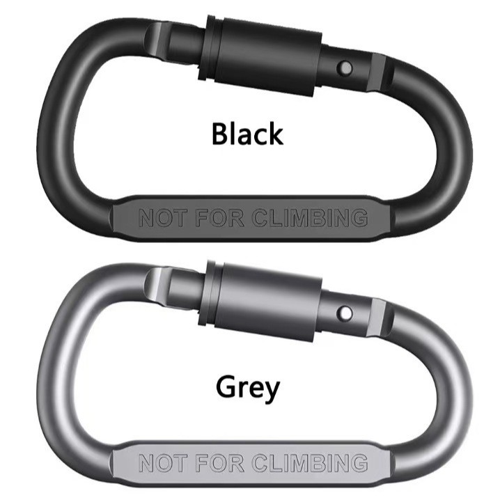 คาราบิเนอร์อลูมิเนียม คาราบิเนอร์ Carabiner D พวงกุญแจ ตะขอ [ ล็อกได้ ]
