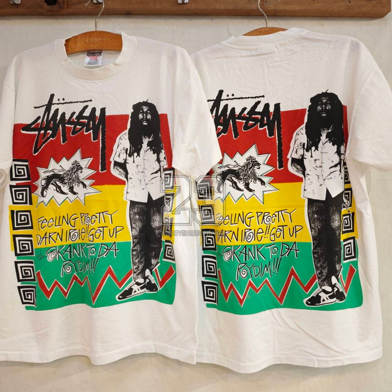 Bob Marley Vintage เสื้อ Reggae Band - แนวโน้มแฟชั่นการออกแบบผ้าฝ้ายรอบคอพิมพ์เสื้อยืด Unisex - ขนาด S-5XL