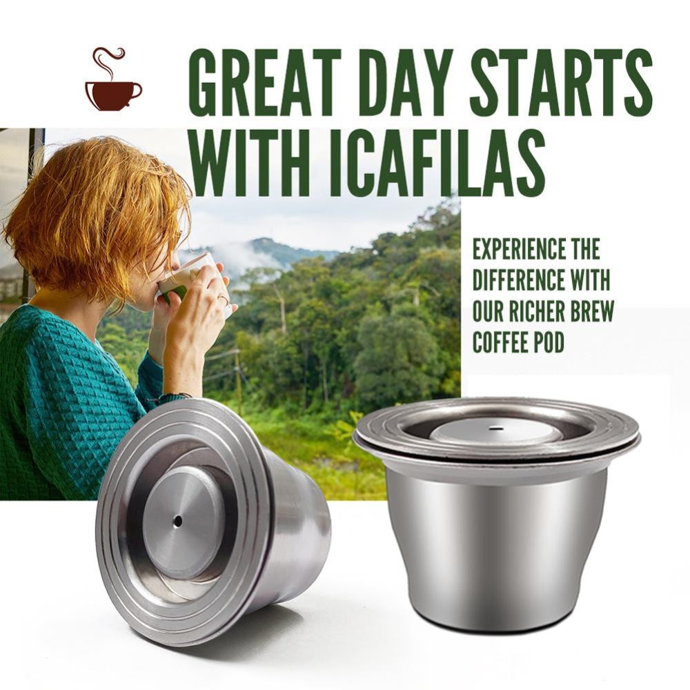 TME Reusable Pods สําหรับ Nespresso แคปซูลสแตนเลสแบบใช้ซ้ําได้ Crema Espresso ตัวกรองกาแฟ Reusable Pods อุปกรณ์กาแฟ - รูปที่ 2