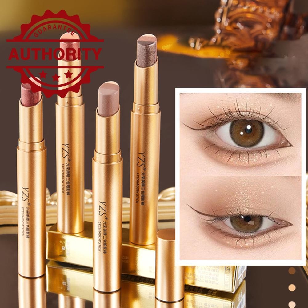 Yzs Gradual Eyeshadow Stick Smoothing อายแชโดว์ติดทนนาน Pearlescent สี Fine Eye แต่งหน้า L7w6