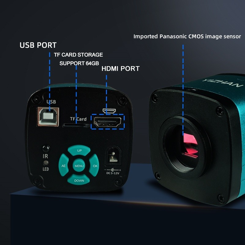 Yizhan กล้องจุลทรรศน์ HDMI USB 1080P 0-180X ซูมวิดีโอกล้องจุลทรรศน์