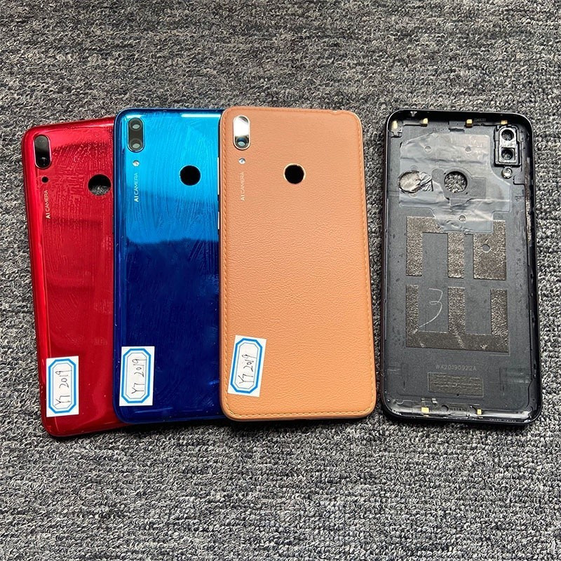 Huawei Y7 2019 Y7 Prime Pro 2019 ฝาหลังแบตเตอรี่ที่อยู่อาศัยเคสประตูด้านหลัง