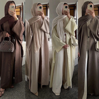 เสื้อคลุม Abaya มุสลิมแขนค้างคาวยาวเอเชียตะวันออกเฉียงใต้