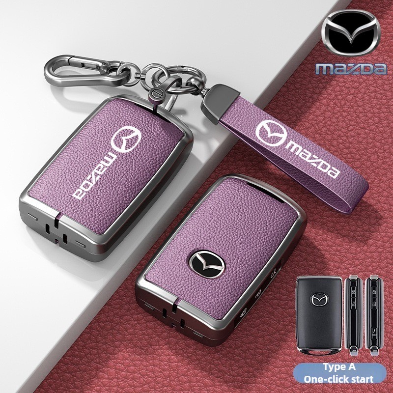 พวงกุญแจโลหะZinc โลหะผสมกุญแจรถฝาครอบพวงกุญแจสําหรับ New Mazda 2 Mazda 3 ฝาครอบกุญแจ Mazda CX3 Cx30 