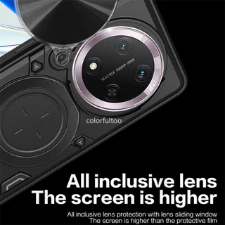 Honor X9C สมาร์ทแม่เหล็กรถผู้ถือแหวนสําหรับ Honor X9d X9C X9A X9B HonorX9C 5G หรูหราเกราะกันกระแทกปลอก Anti-fall กันชนสไลด์กล้องป้องกันปกหลัง Hard Case