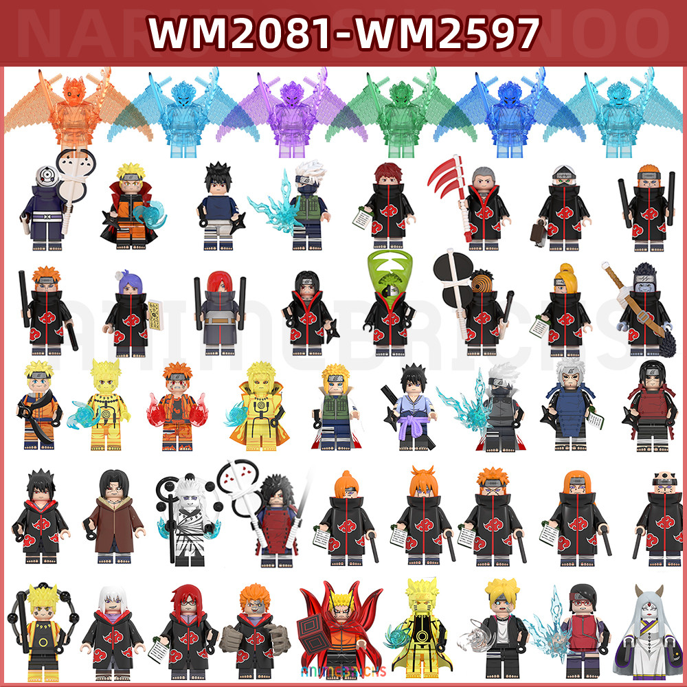 Naruto Series Susanoo Minifigure Sasuke Obito Uchiha Itachi Akatsuki Payne Boruto Building Blocks ของเล่น