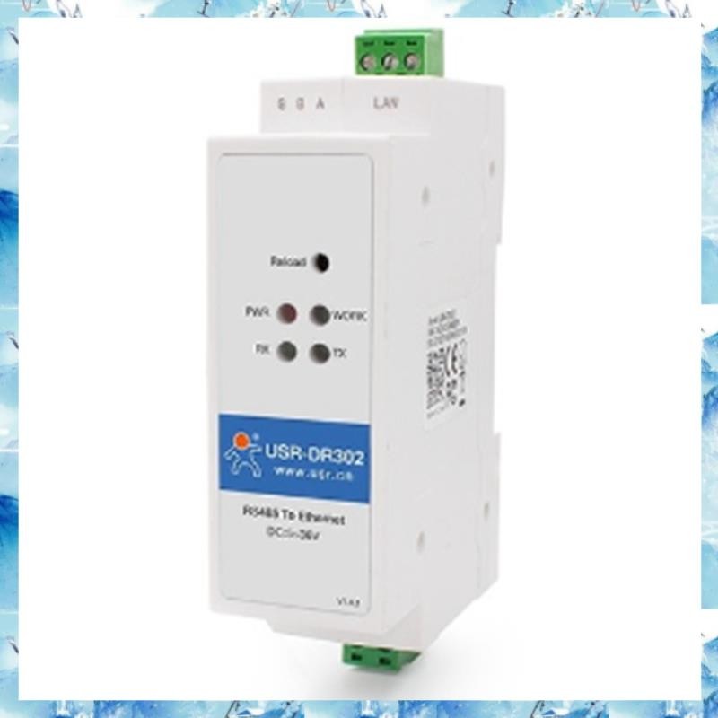 [ ] -DR302 Din Rail Serial RS485 to Ethernet IP Server Module Ethernet Converter Modbus RTU to Modbu