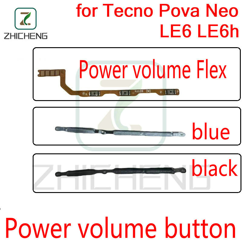 ปุ่มเปิดปิดระดับเสียงและปุ่มหน้าจอล็อคสําหรับ Tecno Pova Neo LE6 LE6h