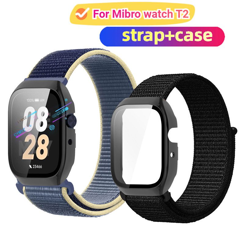 Mibro watch T2 strap สายไนลอนสําหรับ Mibro T2 strap สายรัดข้อมือกีฬา Mibro watch T2 case ป้องกันหน้าจอ
