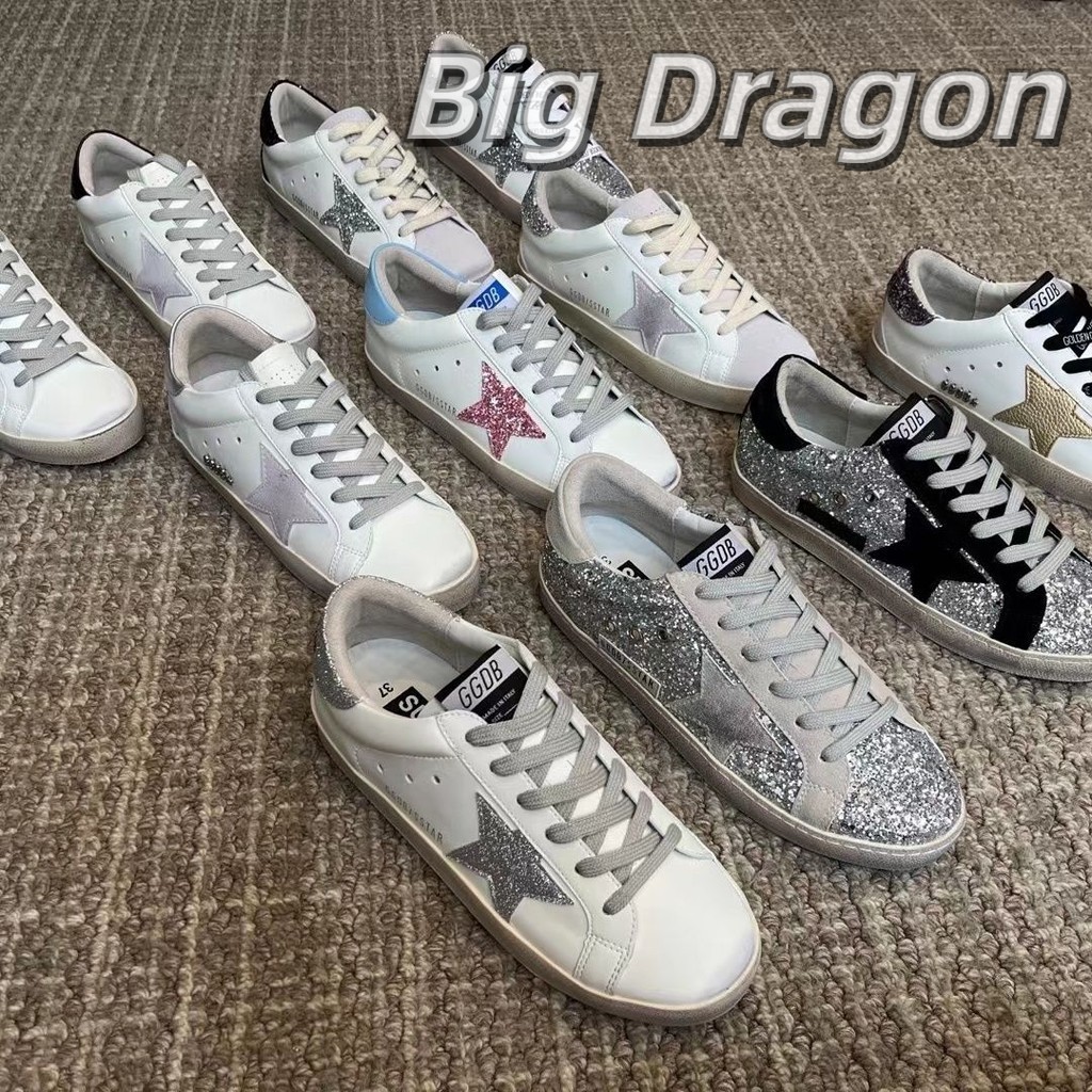 รองเท้าด้อย รองเท้าปักเลื่อมหนังแท้ GGDB