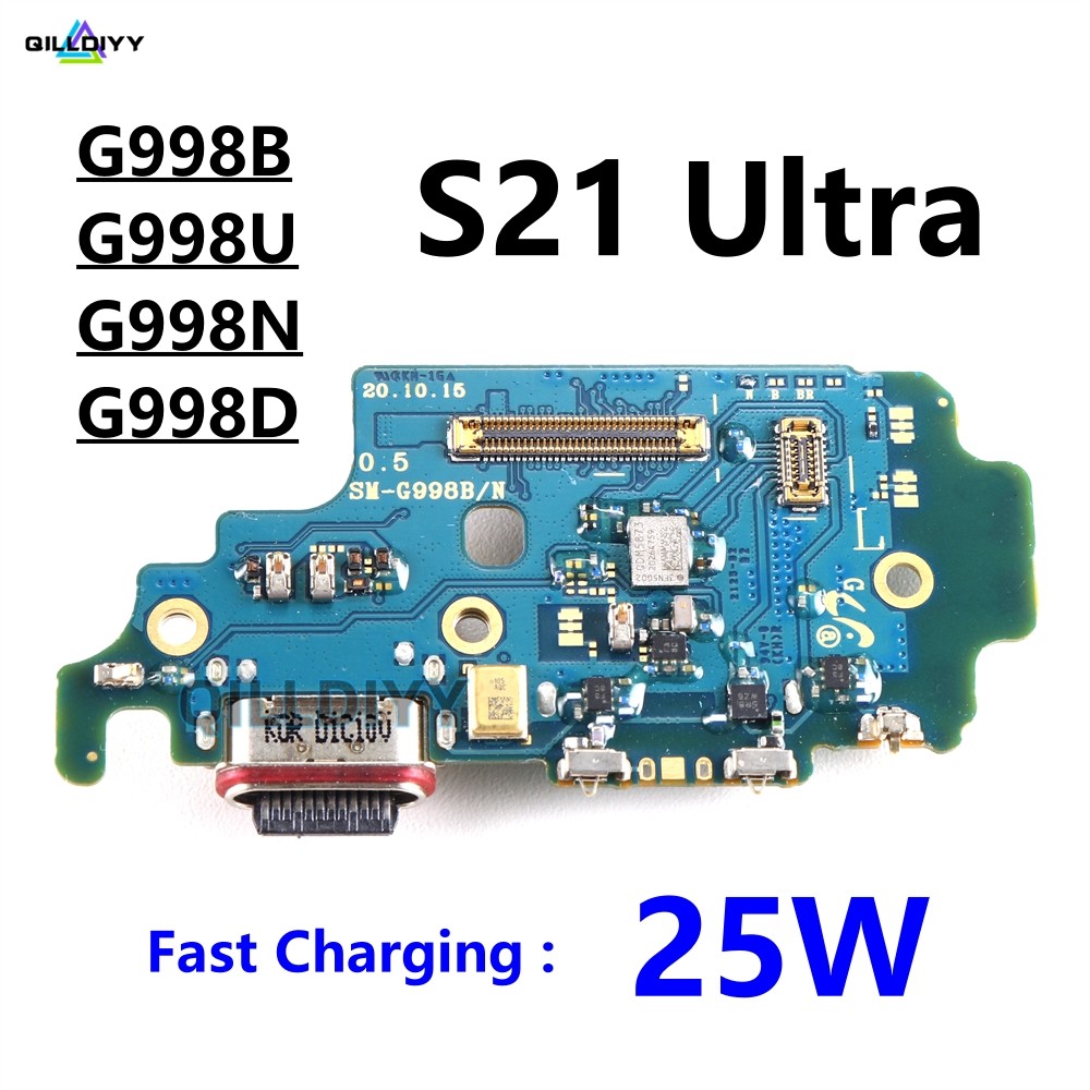 สําหรับ Samsung Galaxy S21 Ultra 5G G998B G998U G998N G998D USB ชาร์จขั้วต่อ Mic Charger Dock พอร์ต 