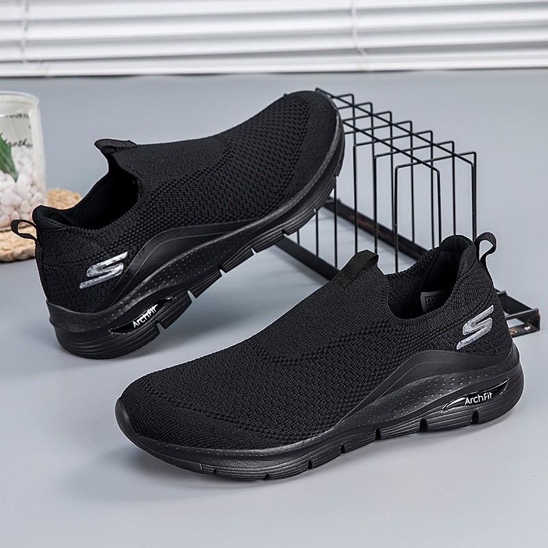 พร้อมสต็อก Skechers_ Arch Fit รองเท้าผ้าใบกันลื่น copy รองเท้าผู้ชายลําลองกลางแจ้งผู้ชาย Lelaki เดิน Kasut Sukan Lelaki 0XZG