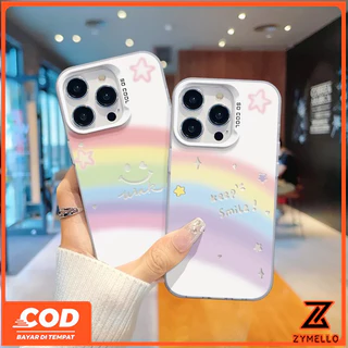 สําหรับOPPO Reno16F 16Pro 16C 15F 15ProMax 14F 14Pro 13F 13Pro 12F 12Pro 11F 11Pro 10Pro 8T 8Z 7Z 6Z Simple rainbow SMILEกันกระแทกTPUเคสโทรศัพท์