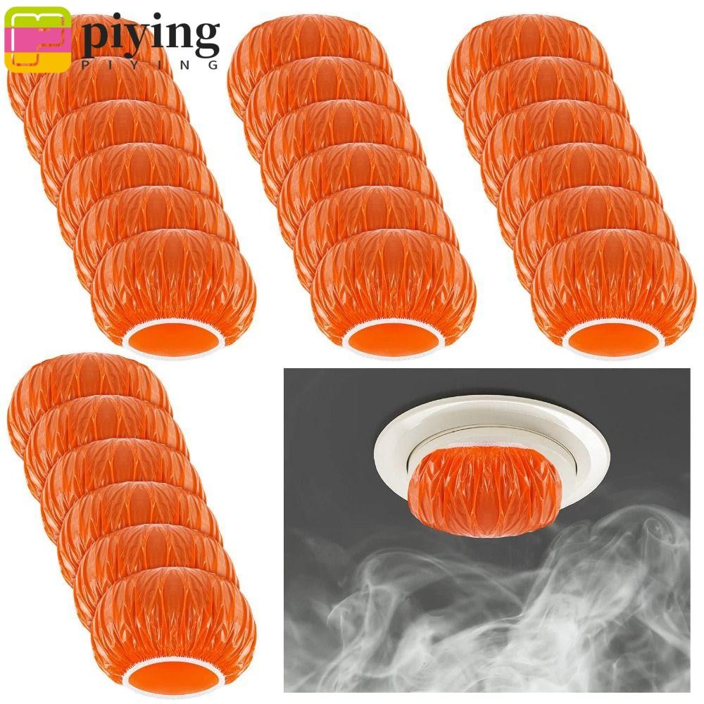 Piying Fire Alarm Dust Cover, Plastic Thicken Smoke Detector, Stop The Alarm Orange Elastic Paint Co