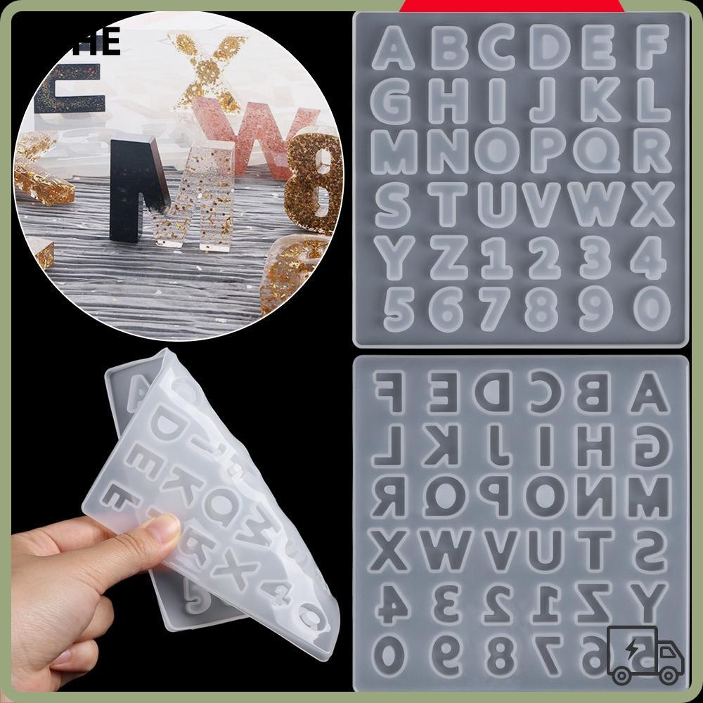 Suhe แม่พิมพ์ซิลิโคนเรซิ่นรูปตัวอักษรสําหรับทํางานฝีมือ