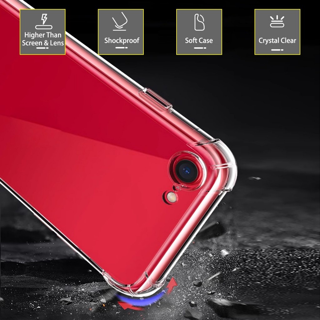 Ip hone 6 6s Plus 7 8 Plus SE2 SE3 2020 Soft Transparent Crystal Clear Case Cover TPU Back Casing