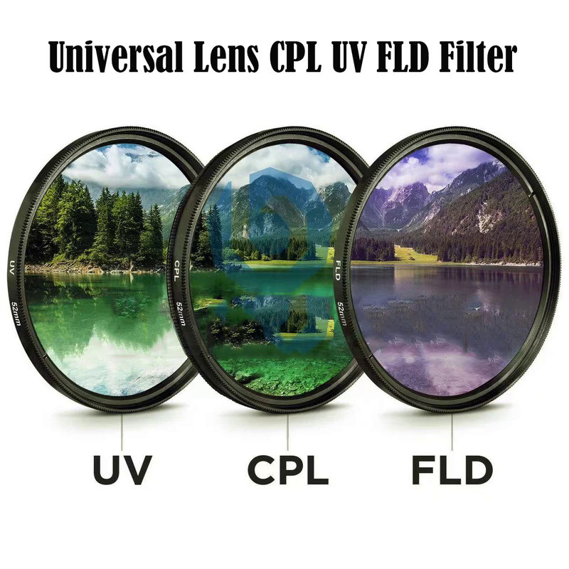 Universal Lens Filter CPL UV FLD Filter Lens Protector 52MM 58MM for Smartphone Iphone 15 14 Photogr