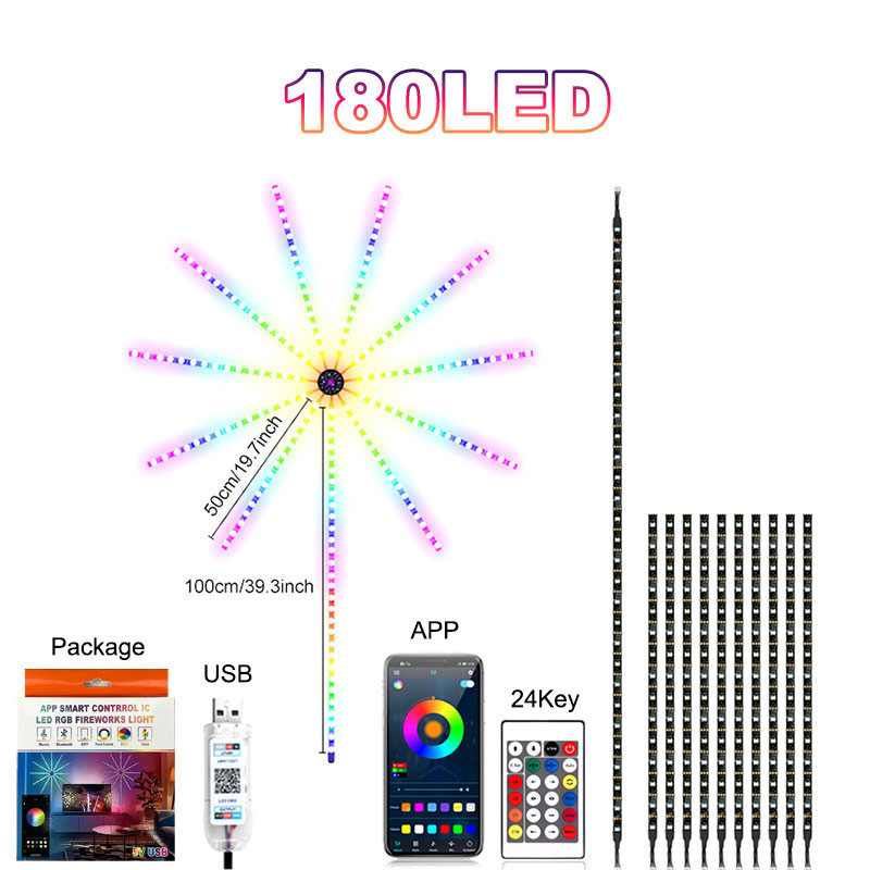 ไฟสายไฟเปลี่ยนสีได้ สายไฟ LED 180 ดวง ซิงค์เสียงเพลง พร้อมรีโมตคอนโทรล APP 5050 RGB สําหรับตกแต่งคริสต์มาส - รูปที่ 7