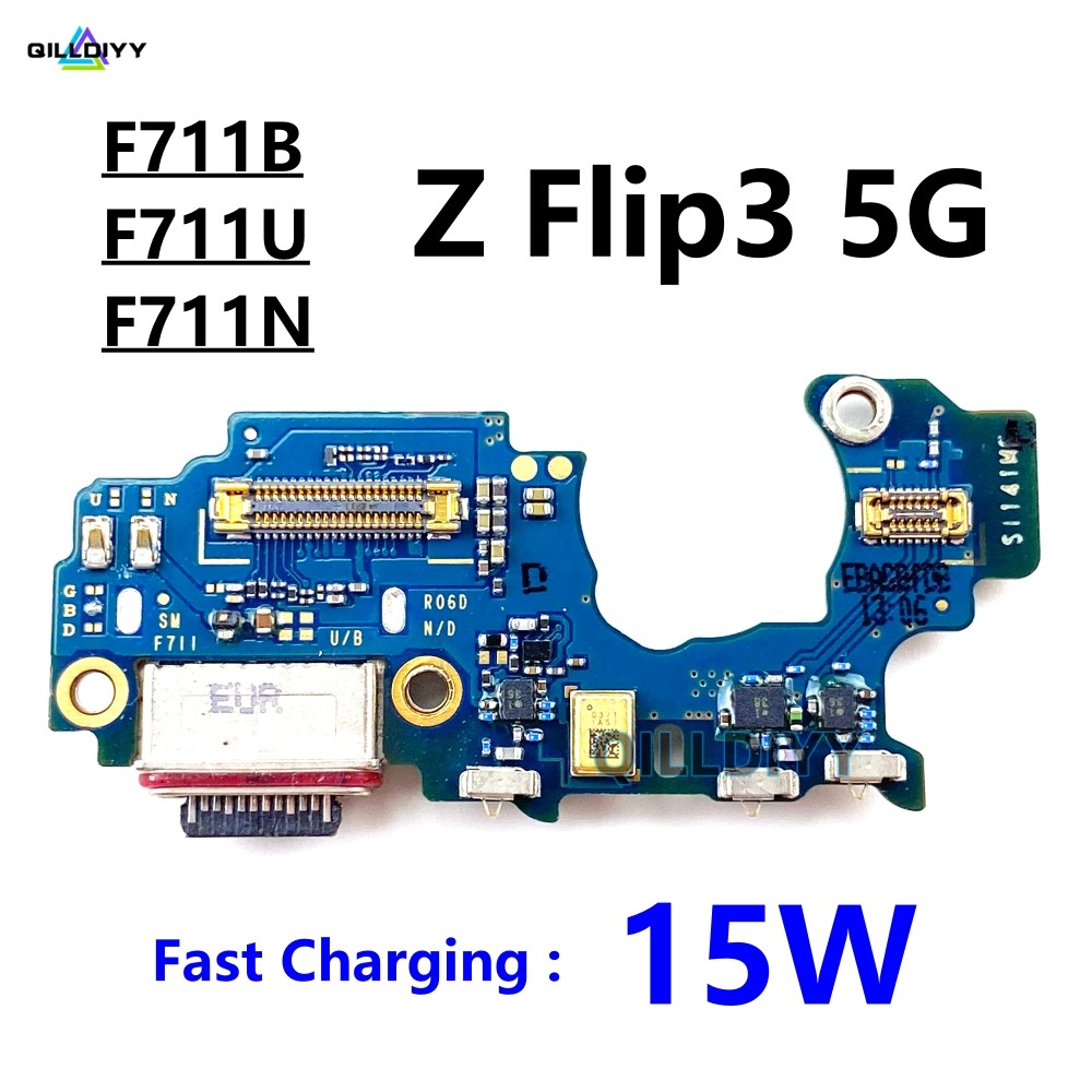 1pcs สําหรับ Samsung Galaxy Z Flip3 5G F711B F711U SM-F711N USB ชาร์จขั้วต่อ Charger Dock พอร์ต Mic 