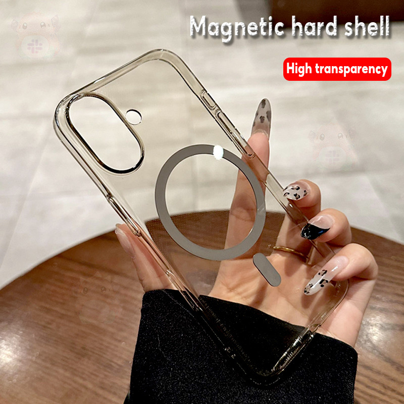 หรูหราบางเฉียบแม่เหล็กโปร่งใสปกหลังสําหรับ ไอโฟน 16 15 14 บวก 16 15 14 13 12 11 มือโปร สูงสุด พีซี แข็งป้องกันกรณี