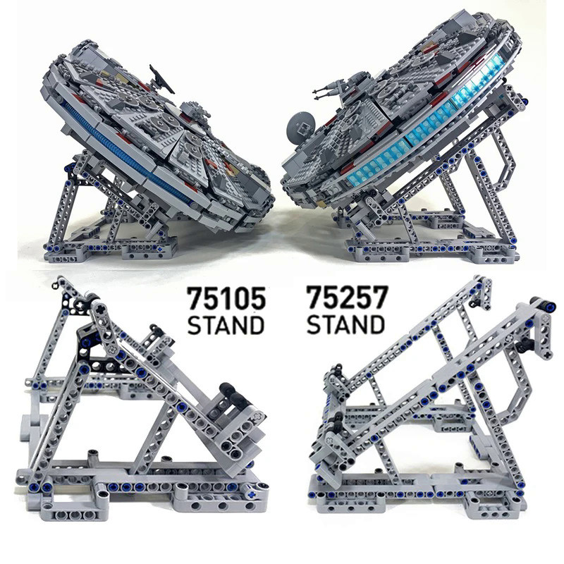 The Display Stand for Millennium 75257 Falcon Vertical MOC Building Blocks Bricks Compatible for 050