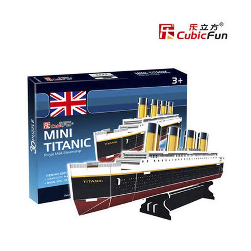 3D Stereo Puzzle Diy Mini Titanic Plane 3 Puzzle Kids Handmade Creative Puzzle Toy T53