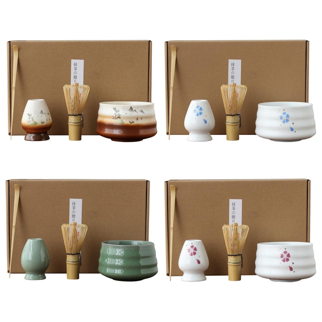 [blesiya21] ชุดมัทฉะญี่ปุ่น Handmade 580ml ชามมัทฉะอุปกรณ์ชงชาเซรามิกและ