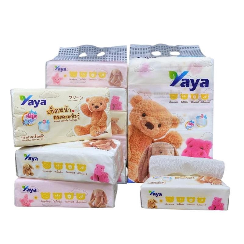 (2 หิ้ว 10 ห่อ) ทิชชู่ ลายหมี หนา 3 ชั้น ทิชชู่ yaya 1 หิ้ว เท่ากับ 5 ห่อ Tissue เช็ดหน้า  (1 หิ้ว 5 ห่อ) - รูปที่ 5