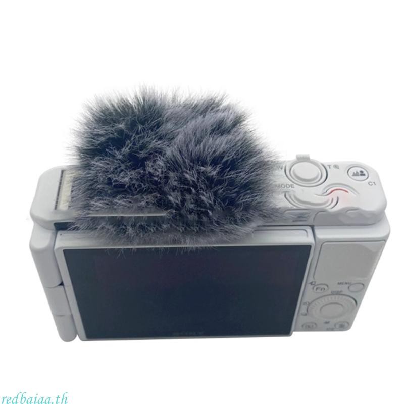 Redbaiaa อัพเกรด Furry Wind Muff สําหรับ ZV1 ZV1F ZVE10 Mic Furry Wind Shield