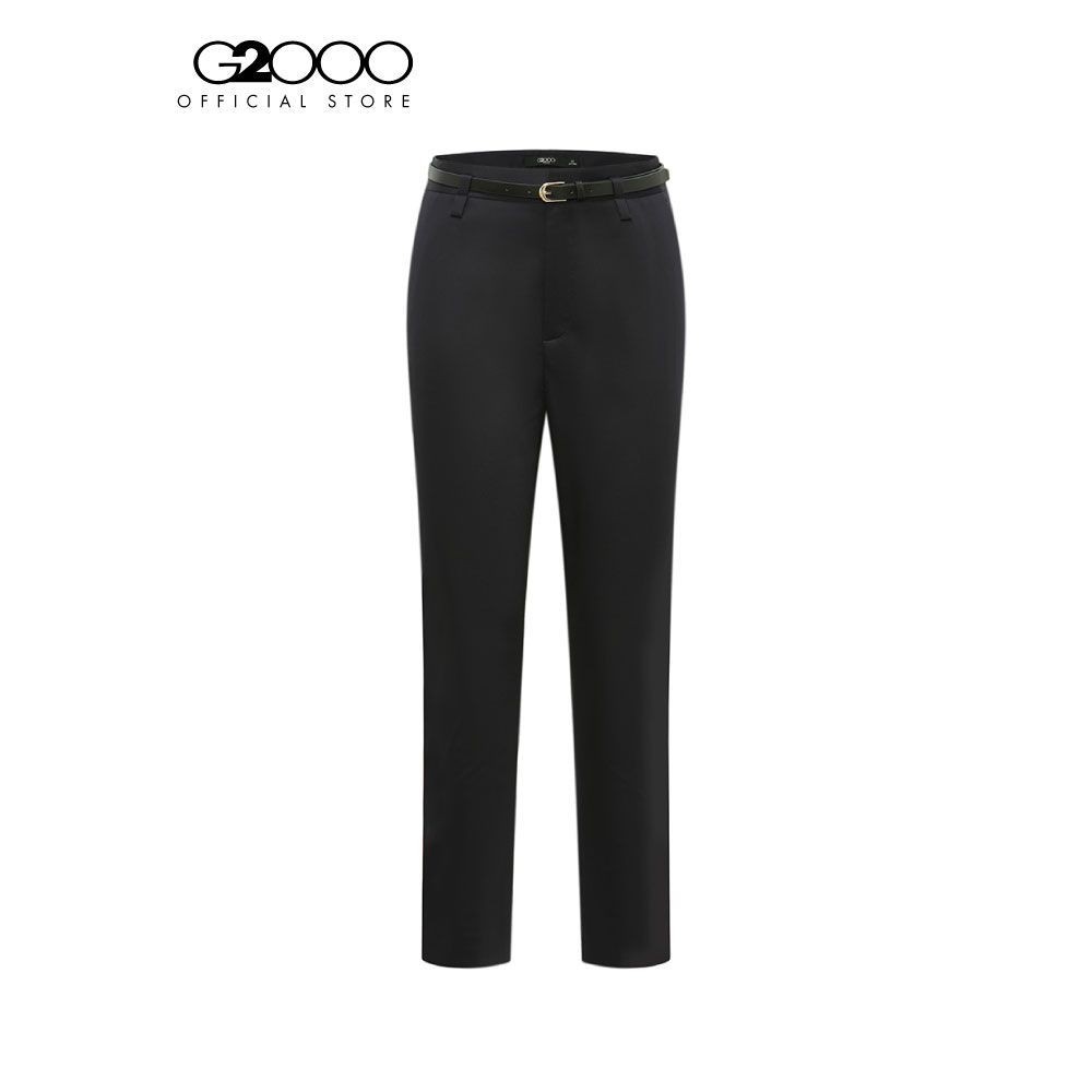 G2000 กางเกงขายาวสำหรับผู้หญิง ทรง Cropped Cigarette Shape รุ่น 4126306699 BLACK