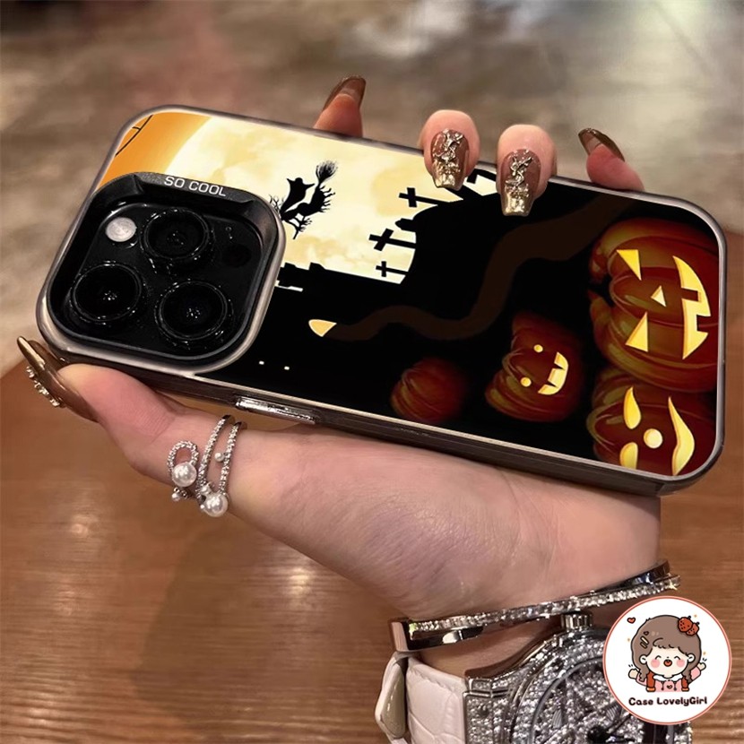 Insการ์ตูนJack-o-lanternฝาครอบโทรศัพท์HP Samsung A55 A15 A05 A05s A34 A35 A03s A12 A13 A14 M15 A04s 