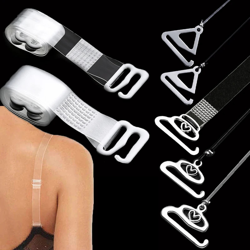 1/3/5 คู่ที่มองไม่เห็นปรับ Bra Straps - Brassiere ยืดลื่น Extension สายคล้องไหล่ - สําหรับผู้หญิงสาว