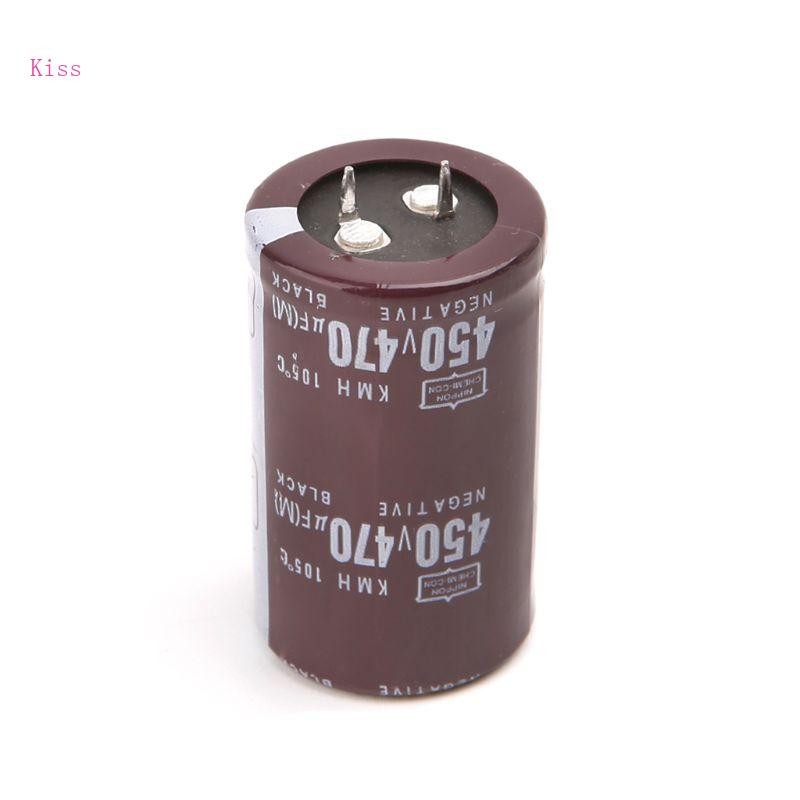 Kiss เครื่องเชื่อมไฟฟ้า 450V 470uF ตัวเก็บประจุอลูมิเนียมอิเล็กโทรลีติค ปริมาณ 30×50