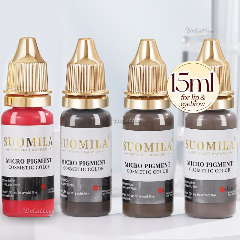 มีจําหน่าย15ml ของแท้ SUMILA เยอรมันวัสดุพืชแต่งหน้าถาวร Tattoo Pigment หมึก Micor-shading Eyebrow Line ริมฝีปาก Tattoo คู่มือและเครื่องปากกาชุดหมึกอุปกรณ์ – โปรปัง