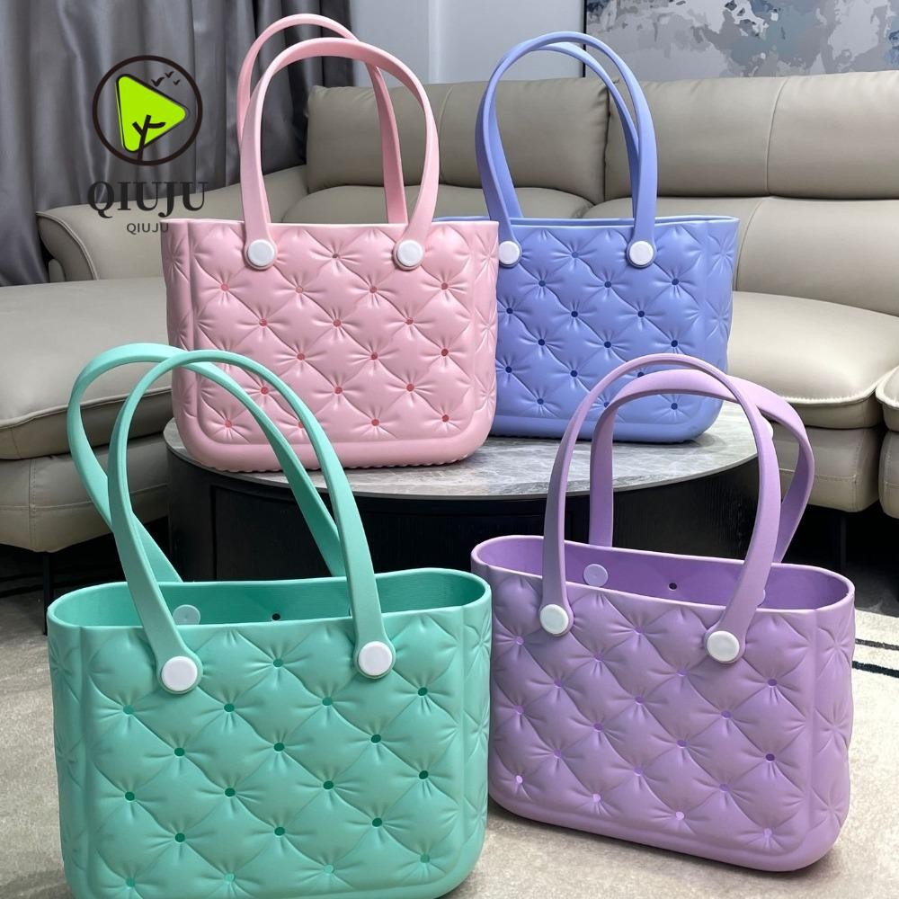 Qiju Tote Bag, EVA ทนทานกระเป๋าชายหาด, 2024 Sandproof Waterproof Portable Storage Bag Summer