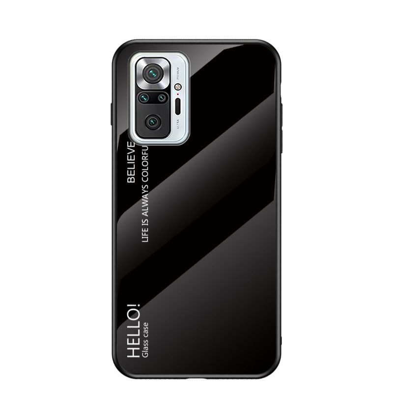 สําหรับ Redmi Note 10 Pro 4G, ไม่ใช่สําหรับ 5G, เคสโทรศัพท์แก้วสีไล่ระดับสี, ฝาครอบป้องกันกระจกป้องกันการระเบิดคุณภาพสูง