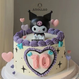 ปลั๊กอินเค้กซีรีส์ น่ารัก Kuromi KT Pacha ปลั๊กอิน ลายคุโรมิน่ารัก สําหรับตกแต่งเค้กวันเกิดเด็กผู้หญิง