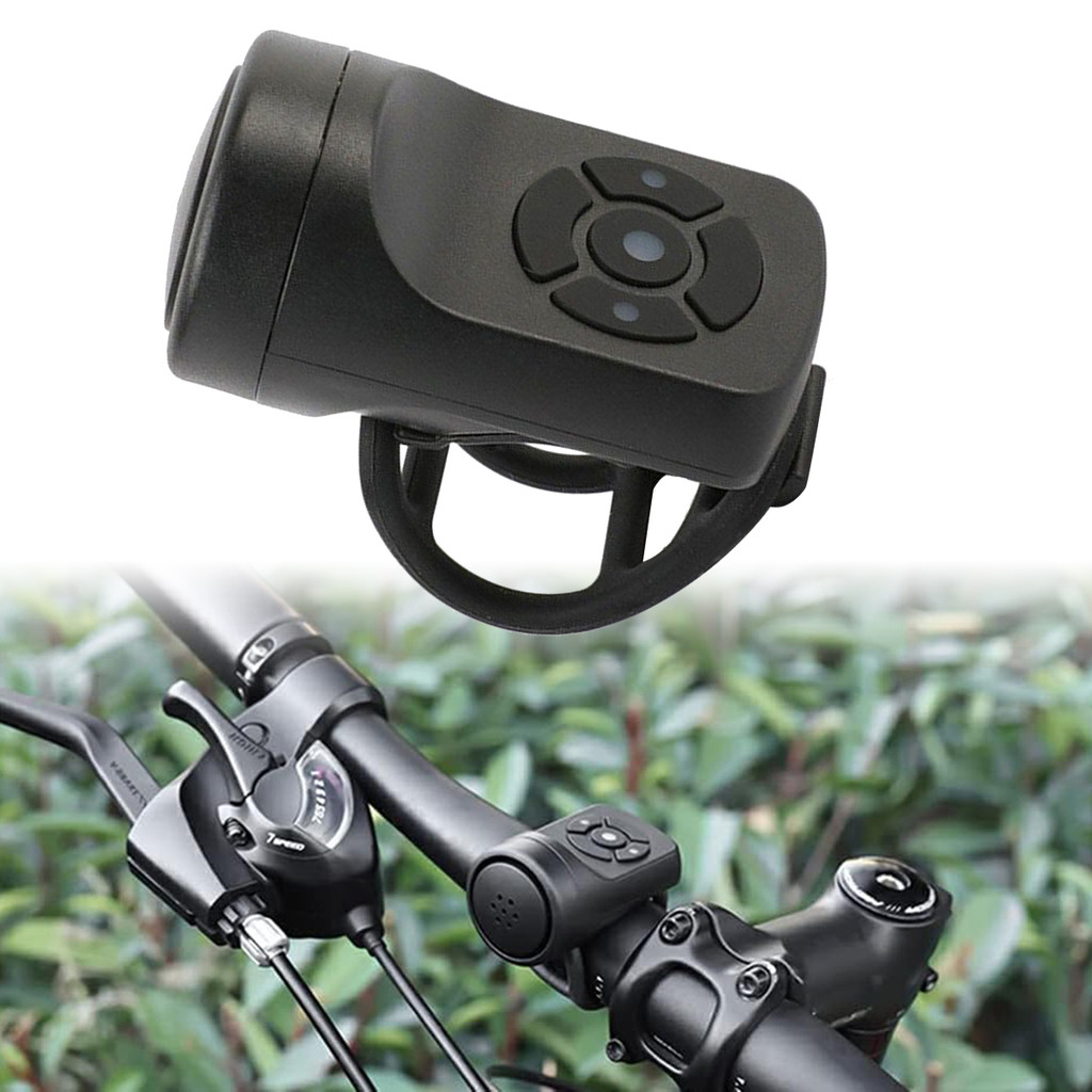 1 ชิ้น 120db จักรยาน Bell แหวนอิเล็กทรอนิกส์ Loud Horn USB ชาร์จคําเตือนความปลอดภัย Horn Handlebar นาฬิกาปลุกแหวน Bell จักรยานอุปกรณ์เสริม