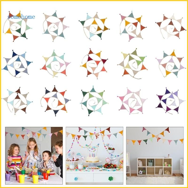 Some Baby Cot อุปกรณ์เสริม Muslin Cotton Bunting Flags 2 6m ตกแต่งห้องเด็ก