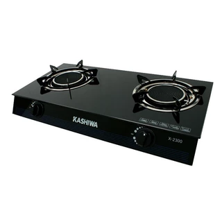 Kashiwa เตาแก๊สหัวคู่ รุ่น X-2300 หน้ากระจก หัวอินฟราเรด ร้อนเร็วแรง รับประกัน 1 ปี