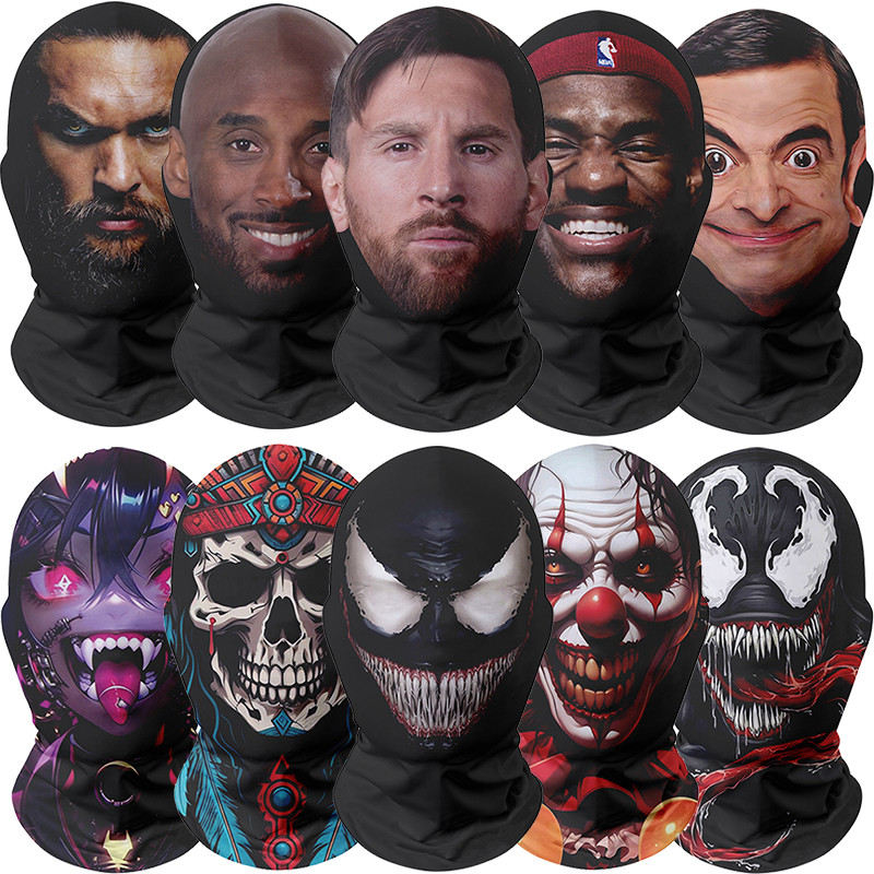 3d พิมพ์ Messi Mask Full Face จําลอง Visual ตาข่ายหน้ากาก MarvelS Iron Man Party สยองขวัญคอสเพลย์ Face