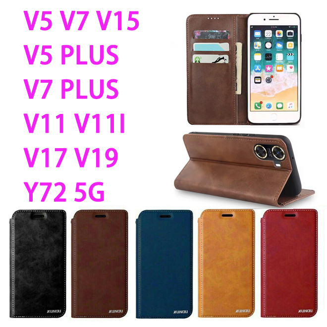 015XUNDU เคส VIVO V5 V5PLUS V7 V7PLUS Y72 5G V11 V11I V15 V17 V19 เคสเปิดปิดVIVO เคสฝาพับหนัง