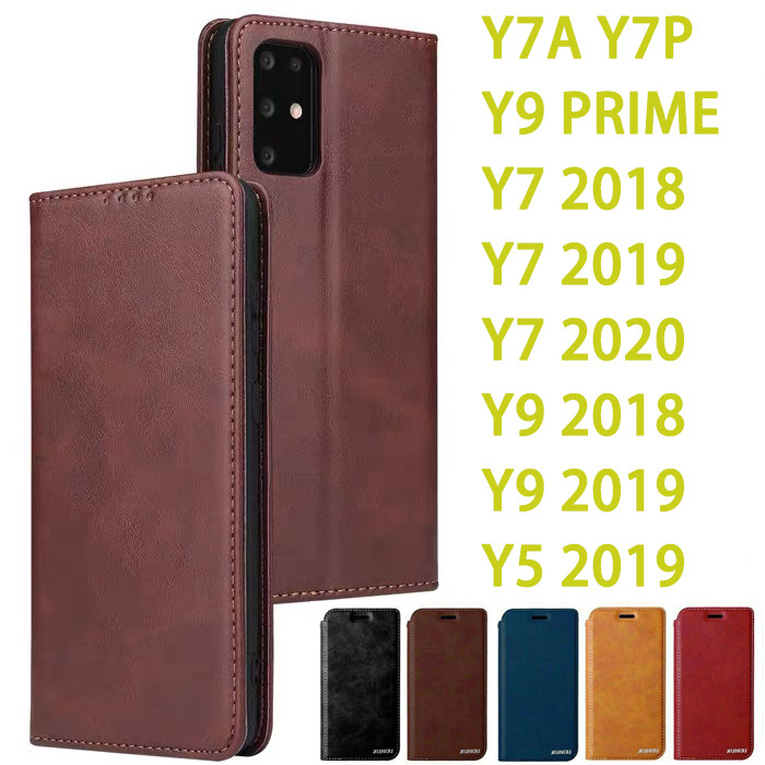 015 ฝาพับหนัง CASE FOR Huawei  Y5 2019 Y9 2019 Y9 2018 Y7 2020 Y7 2019 Y7 2018 Y9PRIME Y7P Y7A Y6S เ