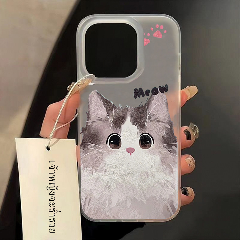 🔥ส่งจากไทย🔥 เคสไอโฟน11 แมวดำ เคสโทรศัพท์ โปร่งแสง For iPhone 11 12 13 14 15 16 Pro Max X XS 7 8 Plus XR 7P เคส กันกระแทก - รูปที่ 4