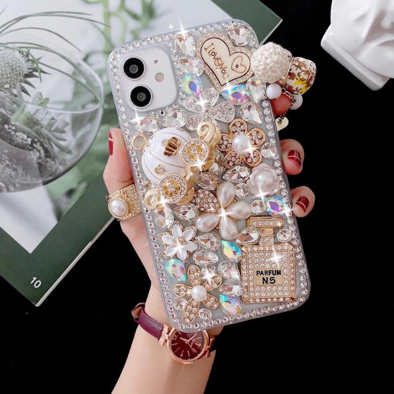 Luxury Diamond Pumpkin Car Case Huawei P60 P50 P30 Pro Nova 12 SE 11i 11Pro 10 SE 10Pro 9 9SE 7i 7se