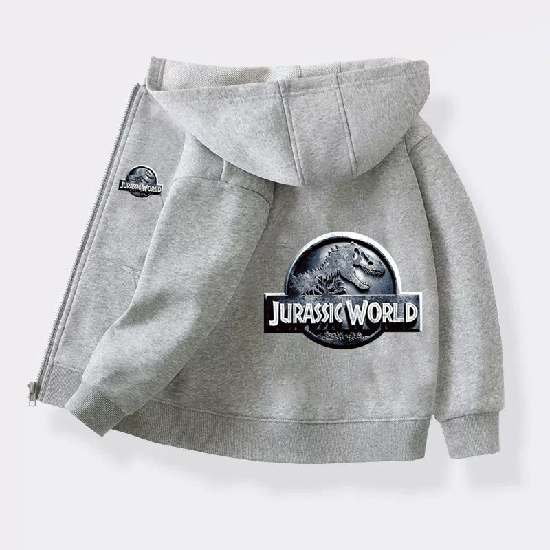 เด็ก Jurassic Park เสื้อผ้าเด็กเสื้อแจ็คเก็ตฤดูใบไม้ผลิแขนยาวแบรนด์เสื้อกันหนาว